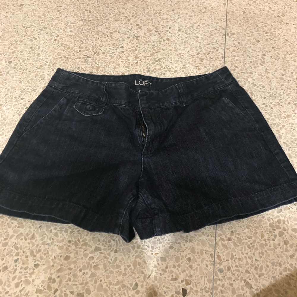 Ann taylor Loft dark jean shorts